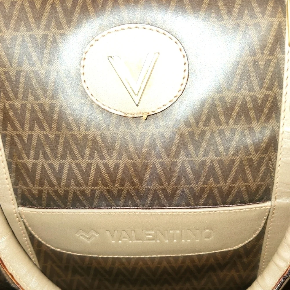Valentino (MARIO) Brown Duffel Bag with‎ Structured Design